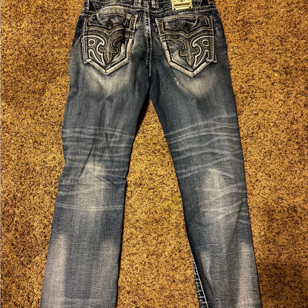 Two Men's rock revival jeans 32
